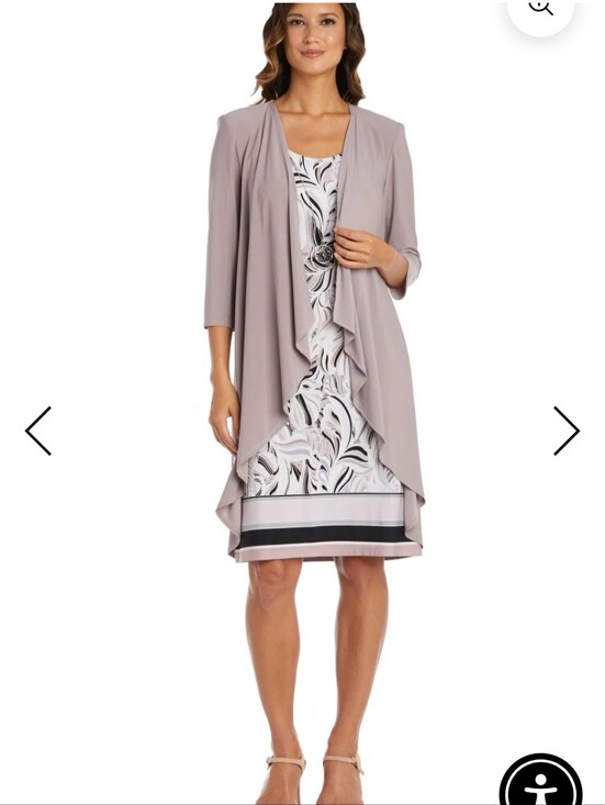 R&M Richards Dresses & Skirts - NWT R&M Richards 2 Piece Jacket Dress Set Size 8 Mocha Neutral Paisley Career